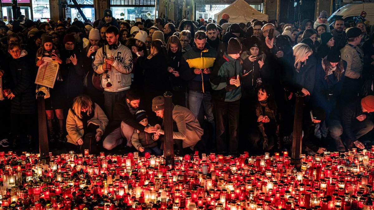 Připomínka 17. listopadu na Národní třídě v Praze (2024)