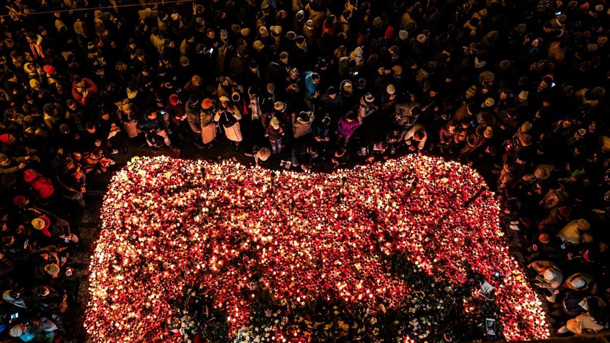 Připomínka 17. listopadu na Národní třídě v Praze (2024)