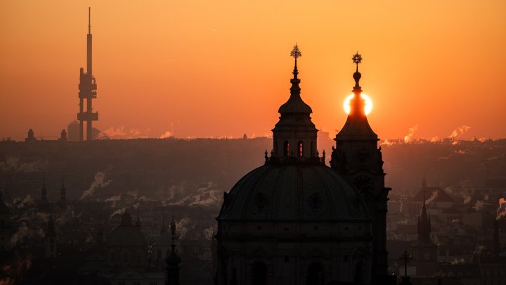 Mrazivé ráno v Praze