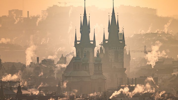 Mrazivé ráno v Praze