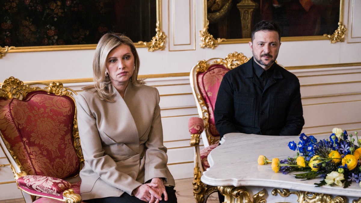 Volodymyr Zelenskyj a Olena Zelenská se na Pražském hradě sešli s Petrem Pavlem a Evou Pavlovou
