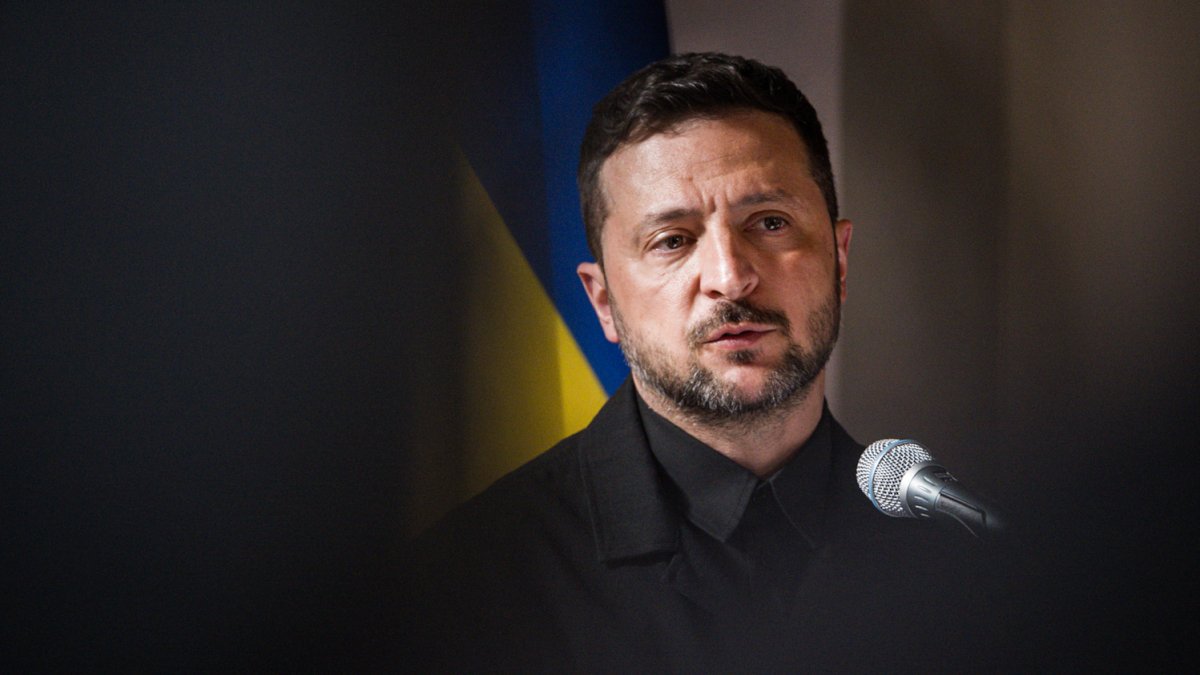 Volodymyr Zelenskyj na tiskové konferenci
