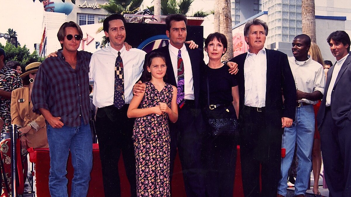 Martin Sheen a Charlie Sheen s rodinou