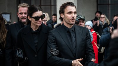 Leoš Mareš s manželkou. 