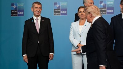 Andrej Babiš si podal ruku s Donaldem Trumpem. 