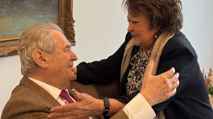 Miloš Zeman se setkal s Jiřinou Bohdalovou.